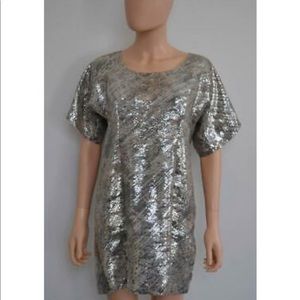 Jay Ahr silver sequins mini dress